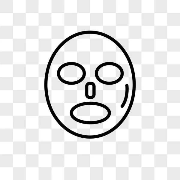 Máscara para ícone vetor de relaxamento isolado em backgrou transparente — Vetor de Stock