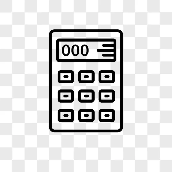 Taschenrechner-Vektorsymbol isoliert auf transparentem Hintergrund, calcu — Stockvektor
