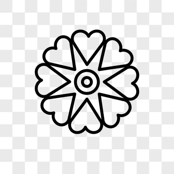 Ikona vector kwiat na białym tle na przezroczyste tło, kwiat logo design — Wektor stockowy