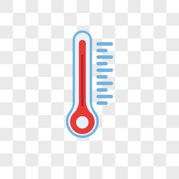 Icono de vector de temperatura aislado sobre fondo transparente, Temp — Vector de stock