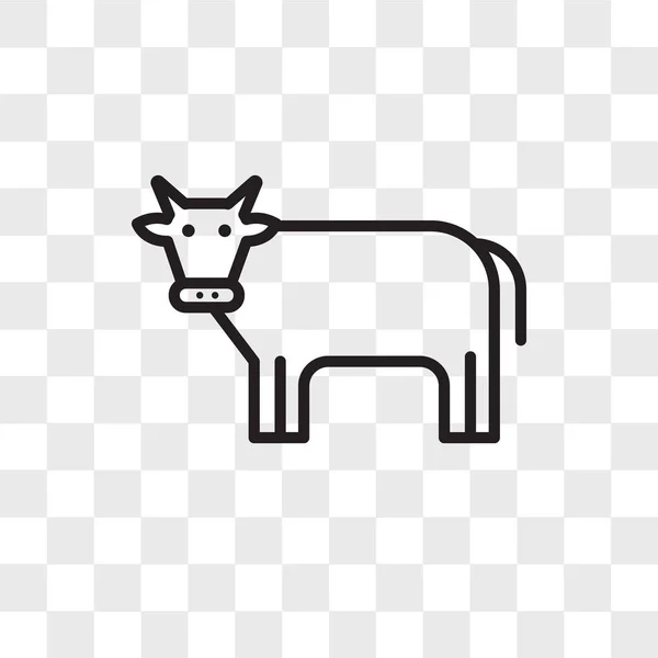 Icône vectorielle cochon isolée sur fond transparent, Cochon logo des — Image vectorielle