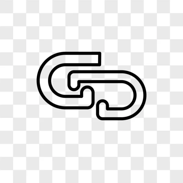 Linki wektor ikona na białym tle na przezroczystym tle, projektowanie logo linki — Wektor stockowy