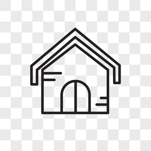 Icona vettoriale House isolata su sfondo trasparente, logo House — Vettoriale Stock