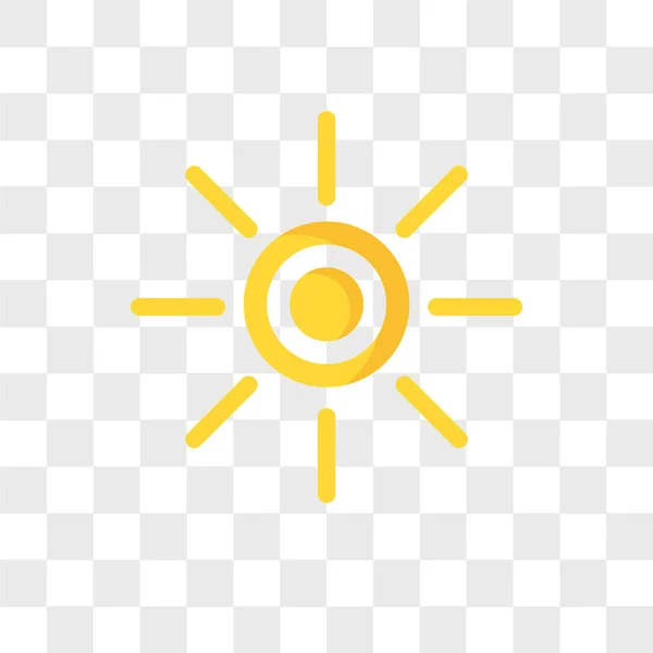Ícone do vetor solar isolado no fundo transparente, logotipo do sol des — Vetor de Stock