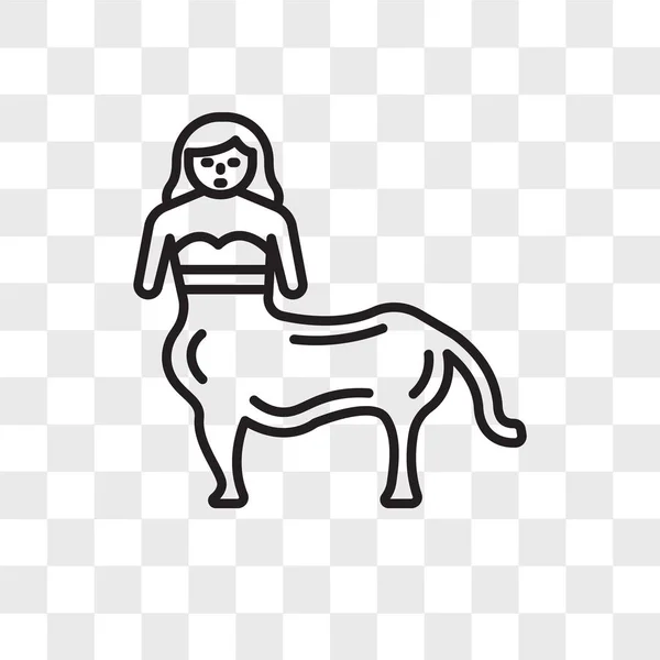 Centaur vector pictogram geïsoleerd op transparante achtergrond, Centaur — Stockvector