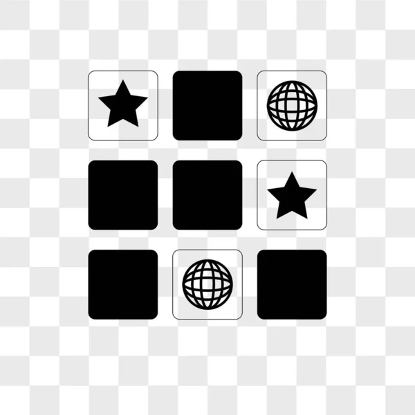 memory game vector icon isolated on transparent background, memo