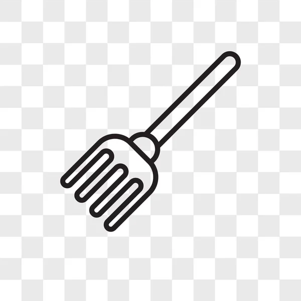 Pitchfork vector icon isolated on transparent background, Pitchf — Stock Vector