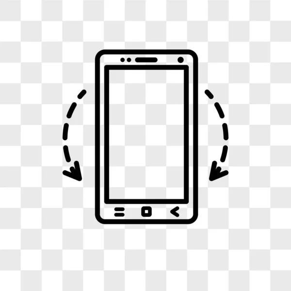 Icono de vector de teléfono inteligente aislado en fondo transparente, Inteligente — Vector de stock