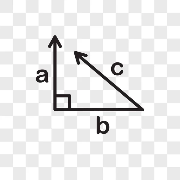 Dreieck-Vektorsymbol isoliert auf transparentem Hintergrund, Dreieck — Stockvektor