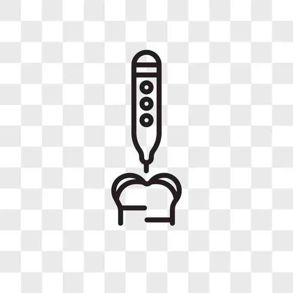 Zobrazena ikona Vektor izolované na průhledné pozadí, logo zub — Stockový vektor