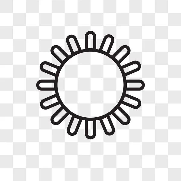 Icono de vector solar aislado sobre fondo transparente, diseño del logotipo de Sun — Vector de stock