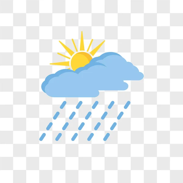 Regen-Vektorsymbol isoliert auf transparentem Hintergrund, Regen-Logo d — Stockvektor