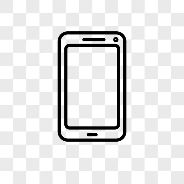 Icono de vector de teléfono inteligente aislado en fondo transparente, Inteligente — Vector de stock