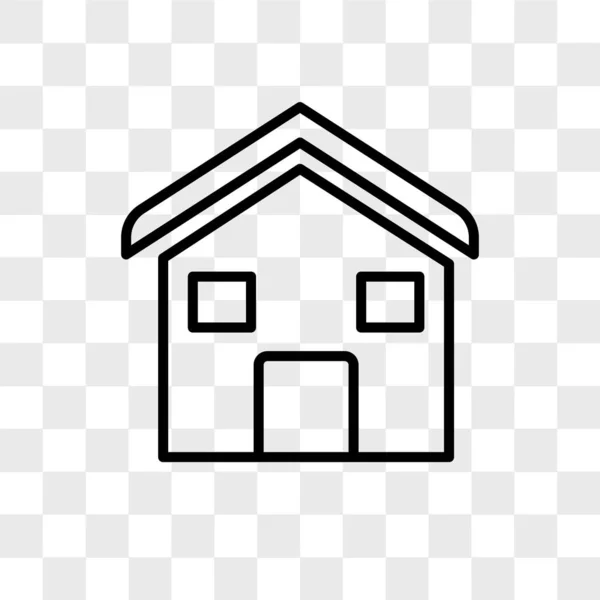 House vector icon isolated on transparent background, House logo design — Stock Vector