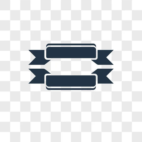 Icône vectorielle de bannière isolée sur fond transparent, Conception de logo de bannière — Image vectorielle