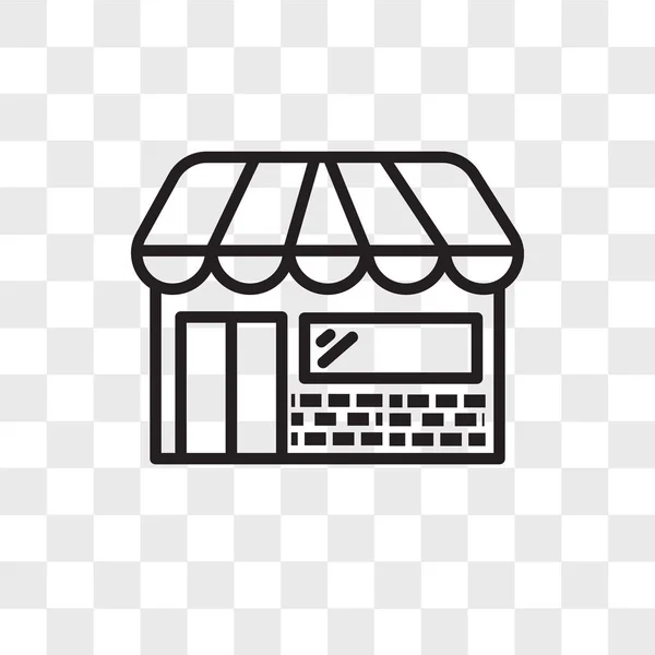 Store icône vectorielle isolée sur fond transparent, Store logo — Image vectorielle