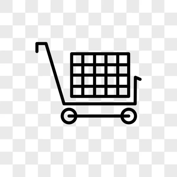 购物车矢量图标在透明背景上隔离, 购物车徽标 d — 图库矢量图片
