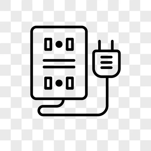 Socket vektor ikon elszigetelt átlátszó háttér, Socket lo — Stock Vector