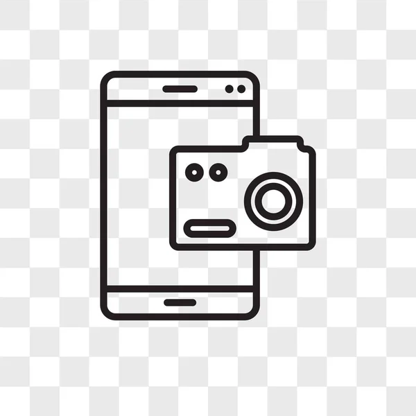 Εικονίδιο του φορέα smartphone απομονώνονται σε διαφανές φόντο, έξυπνη — Διανυσματικό Αρχείο
