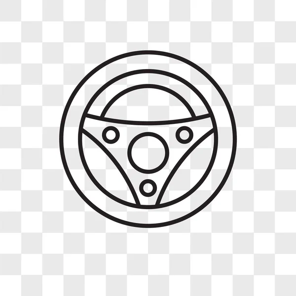 Steering wheel vector icon isolated on transparent background, S — Stock Vector
