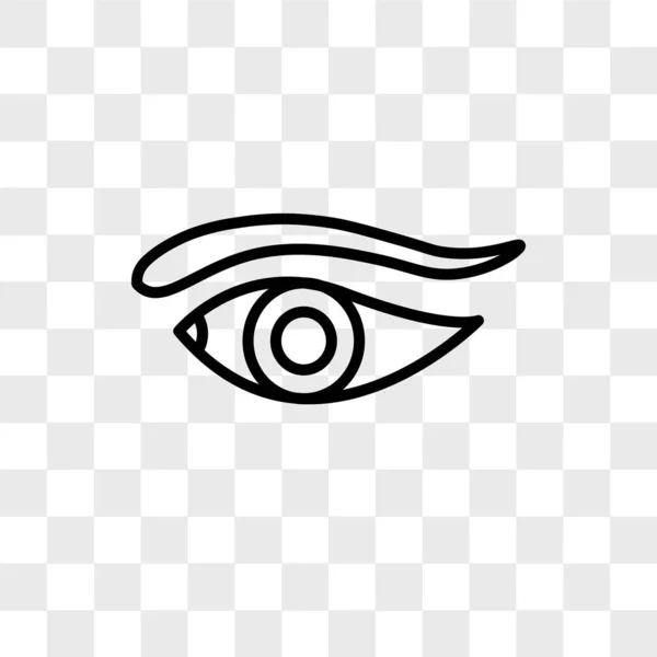 Icono del vector ocular aislado sobre fondo transparente, diseño del logotipo del ojo — Archivo Imágenes Vectoriales