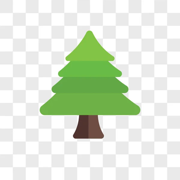 Ícone do vetor de pinheiro isolado no fundo transparente, logotipo d do pinheiro — Vetor de Stock