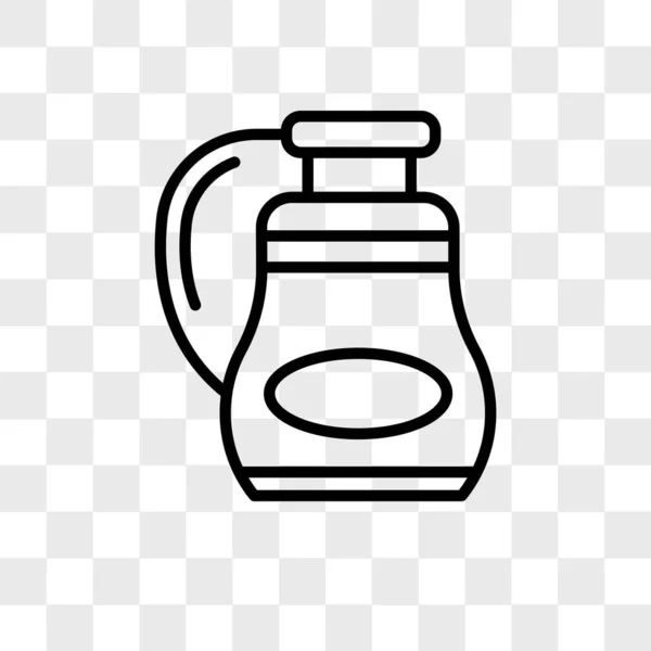 Flask vector icon isolated on transparent background, Flask logo — Stock Vector