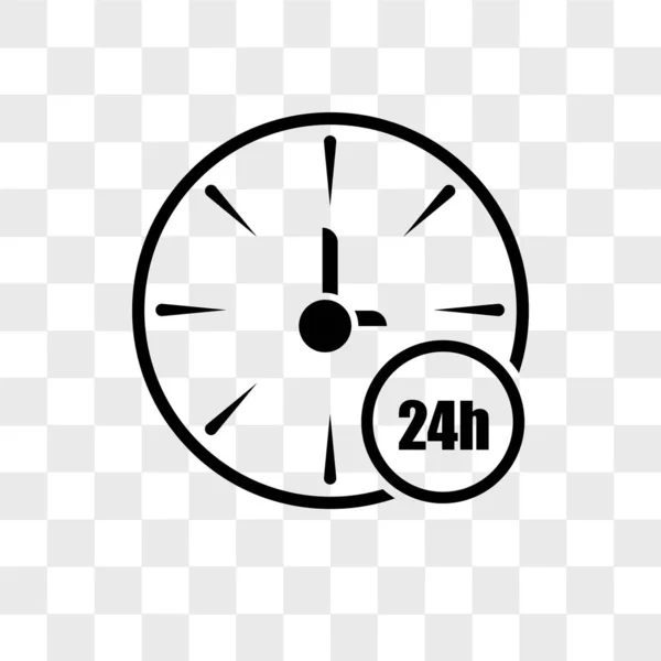 Watch vector icon isolated on transparent background, watch logo — Stock Vector