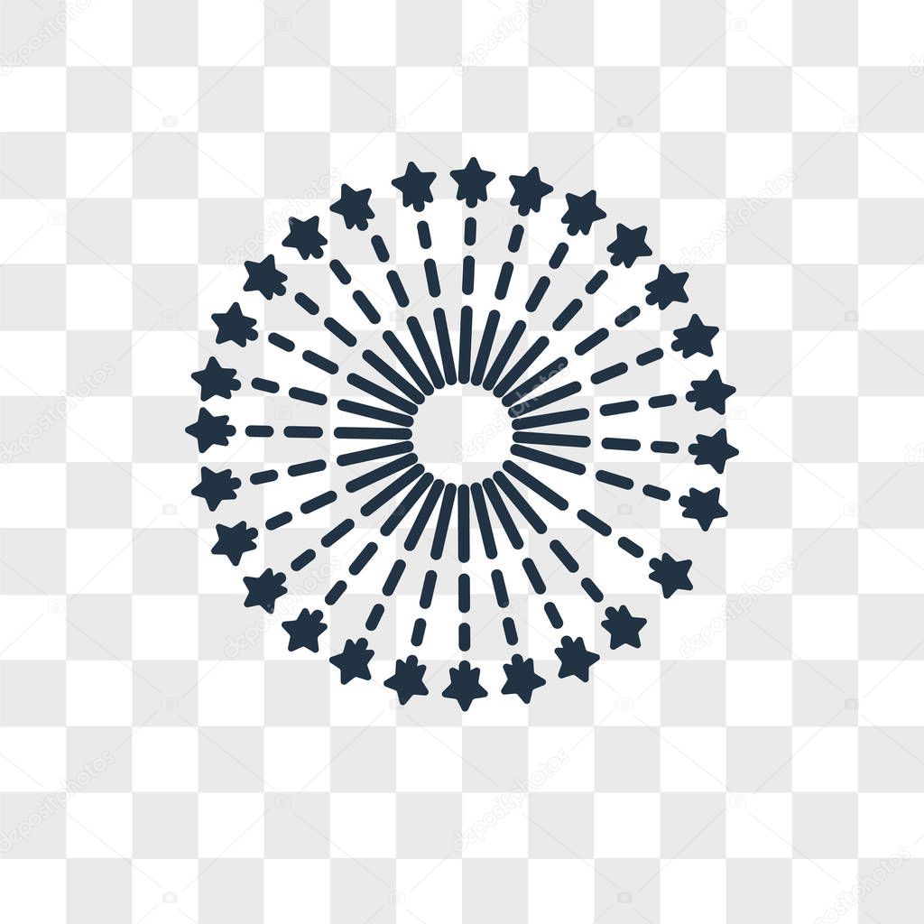 Fireworks vector icon isolated on transparent background, Fireworks logo design