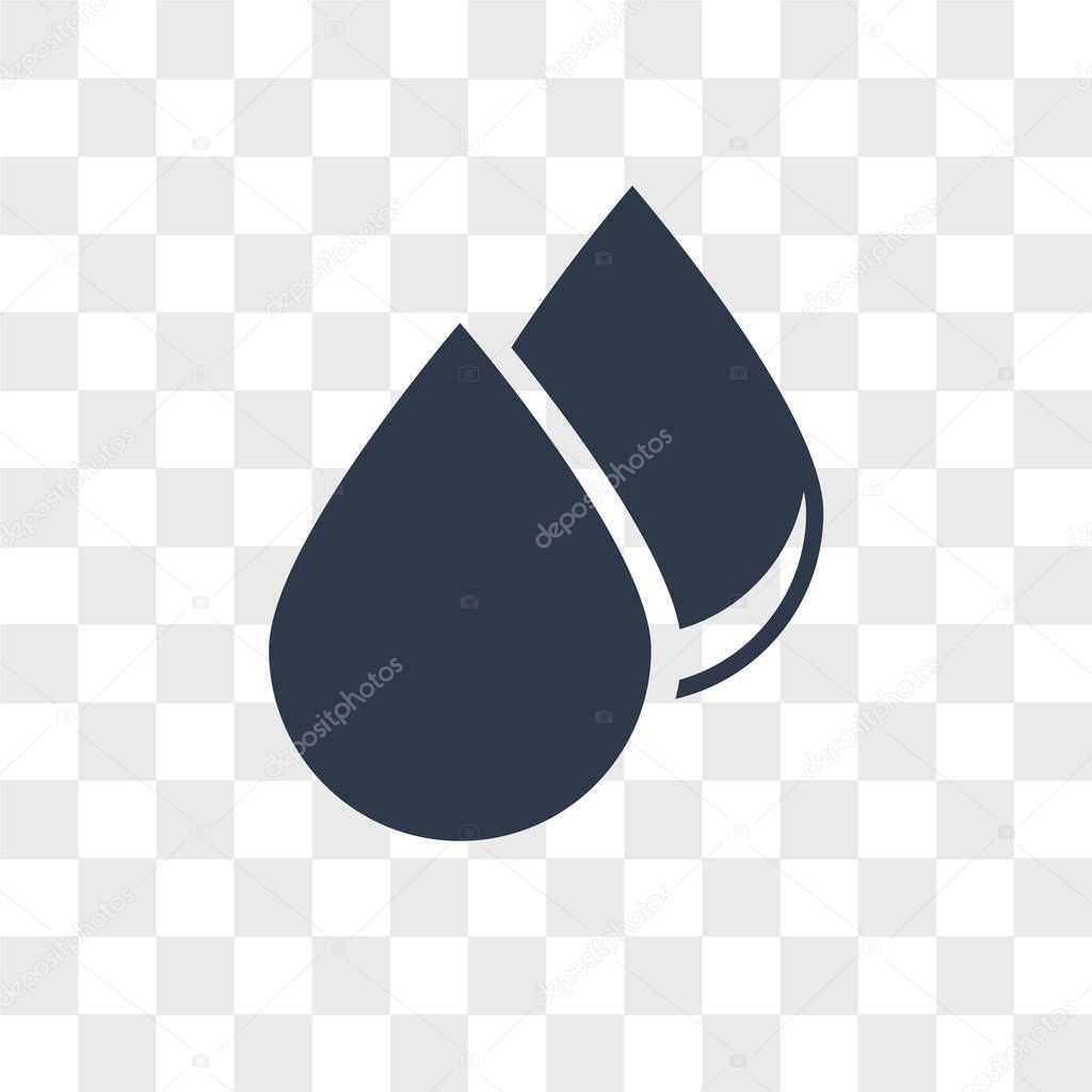 Oil drops vector icon isolated on transparent background, Oil dr
