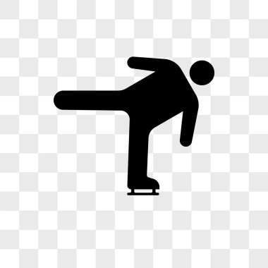 Buz pateni vektör simgesi üzerinde şeffaf arka plan izole hareket,