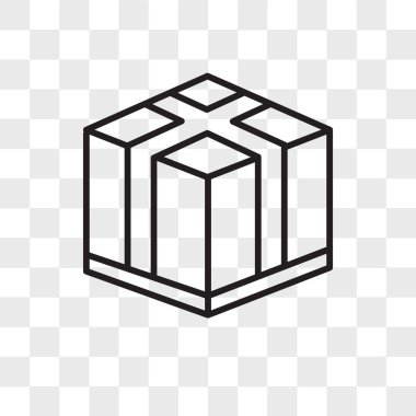 Saydam arka plan üzerinde paketi logo tasarımı izole vektör simge paketi