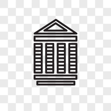 Saydam arka plan üzerinde müze lo izole Müzesi vektör simgesi