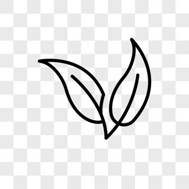 Saydam arka plan üzerinde bitki logo tasarımı izole bitki vektör simgesi