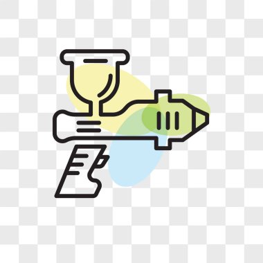 Saydam arka plan üzerinde izole vektör simge resim, Paintin