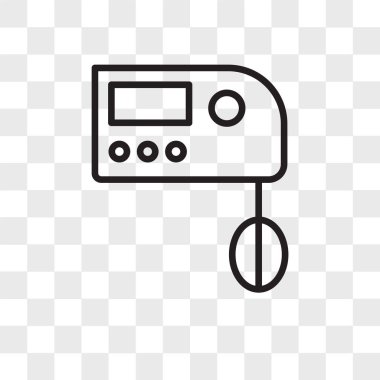 Saydam arka plan üzerinde Mikser logo izole Mikser vektör simgesi