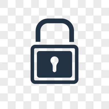 Saydam arka plan üzerinde Unlock logo tasarımı izole vektör simgesi kilidini