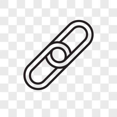 Saydam arka plan üzerinde Link logo d izole bağlantı vektör simgesi