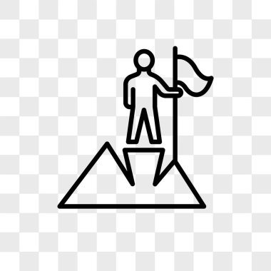 Saydam arka plan üzerinde Achi izole başarı vektör simgesi