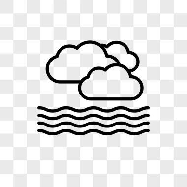 Saydam arka plan üzerinde bulutlar lo izole bulutlar vektör simgesi