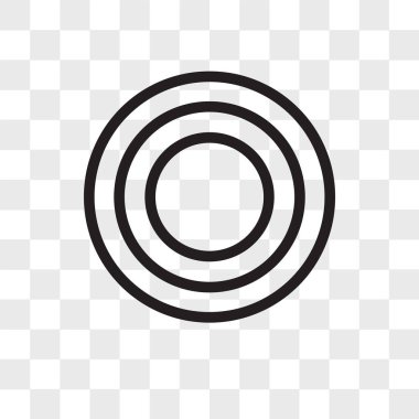 Saydam arka plan üzerinde daire lo izole daire vektör simgesi