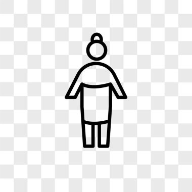 Saydam arka plan üzerinde izole havlu vektör simgesi olan insan,