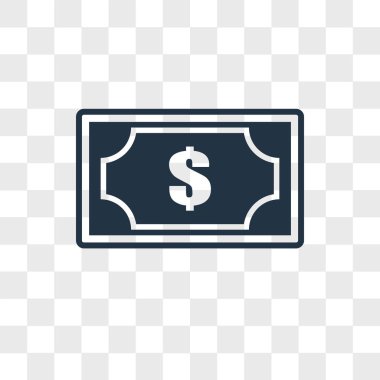 Saydam arka plan üzerinde doları logo tasarımı izole doları vektör simgesi
