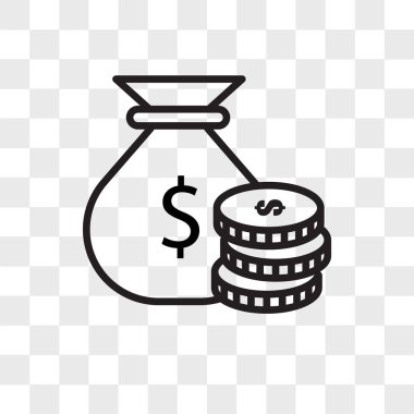 Zengin şeffaf arka plan üzerinde zengin logo d izole simge vektör