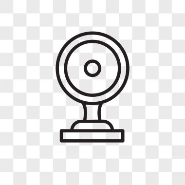 Saydam arka plan üzerinde çan logosu d izole Bell vektör simgesi