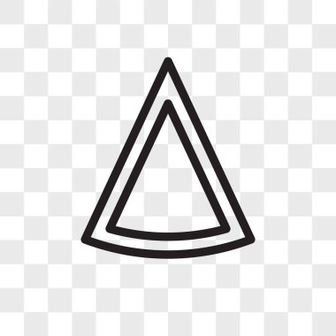 Saydam arka plan üzerinde koni logosu d izole koni vektör simgesi