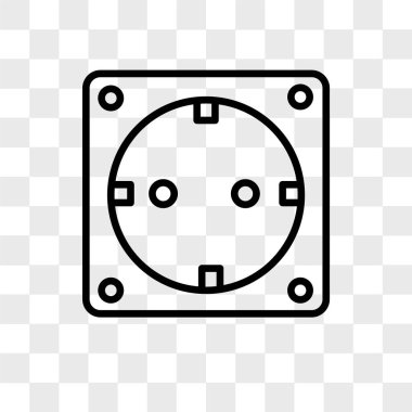 Saydam arka plan üzerinde soket lo izole soket vektör simgesi