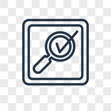 Saydam arka plan üzerinde yazım denetimi logo tasarımı izole yazım denetimi vektör simgesi