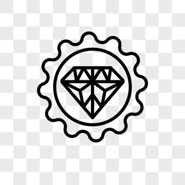 Saydam arka plan üzerinde elmas izole elmas vektör simgesi 