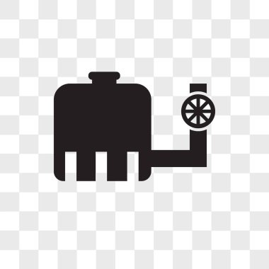 Saydam arka plan üzerinde su izole su tankı vektör simgesi